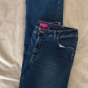 Vintage Westport Women's Deep Blue Straight Jeans with flare